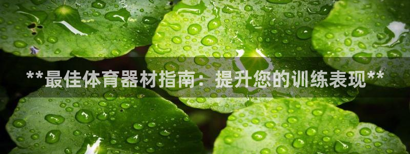 富联平台派7O777：**最佳体育器材指南：提升您的