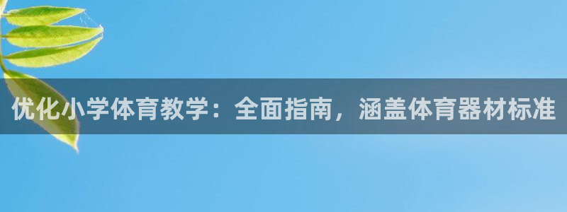 富联平台注册登录不上：优化小学体育教学：全面指南，涵
