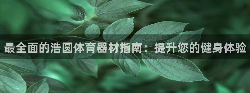 富联商厦：最全面的浩圆体育器材指南：提升您的健身体验